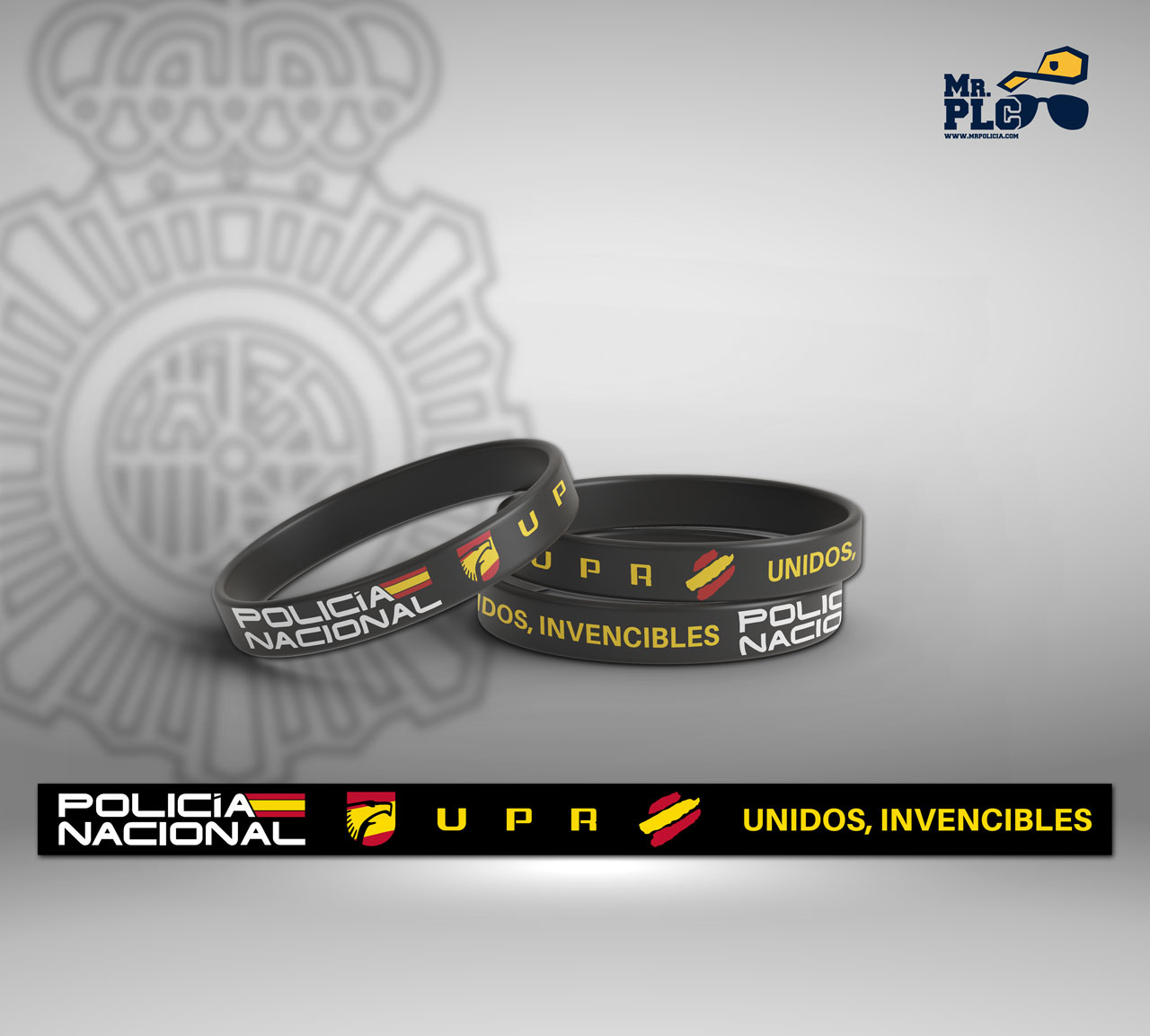 Pulsera PVC de UPR de Policia Nacional